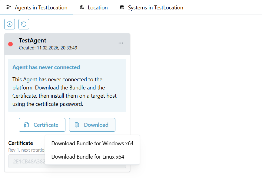 Download Binaries and Certificatet